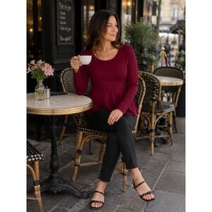 IMNYC Isaac Mizrahi Peplum Top‎